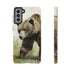 Grizzly Bear in a Field - Impact Resistant Phone Case Samsung Galaxy S21 Plus Matte